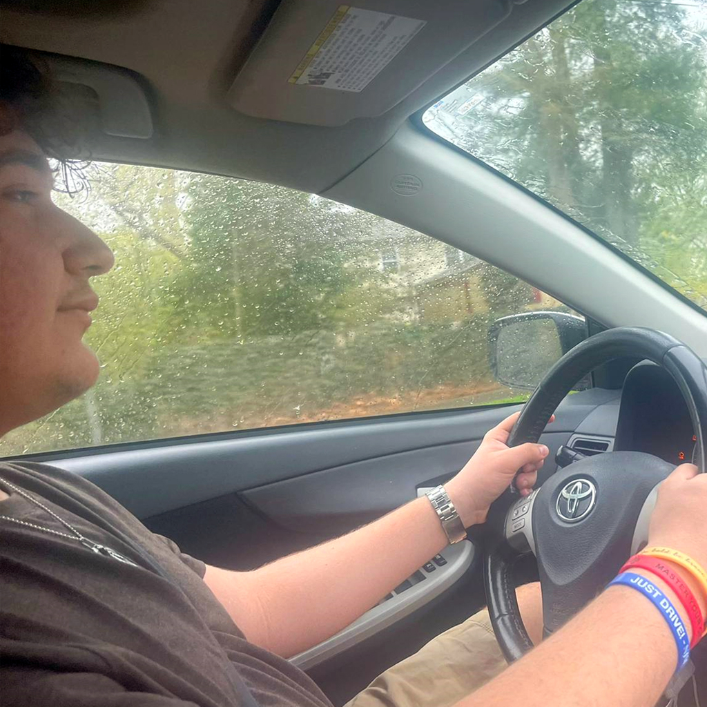 Boy Learning Driving